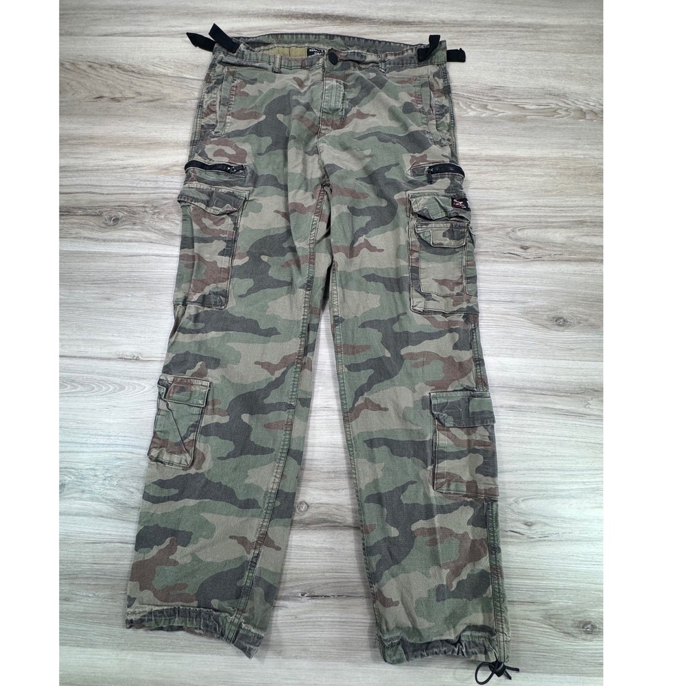 Supply & Demand Mens Camo Cargo Pants XL Green Ripstop‎ Tactical SUPTM17022623